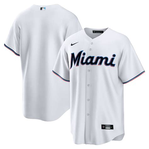 miami marlins nike home blank replica jersey - white|marlins nike jersey.